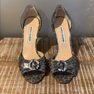 Manolo Blahnik Leopard Print Heels